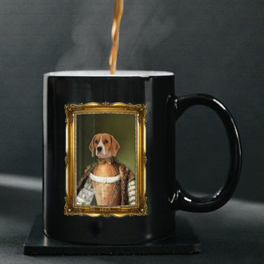 Personalized Dog Gift Idea - Royal Dog's Portrait 37 For Dog Lovers - Black Mug